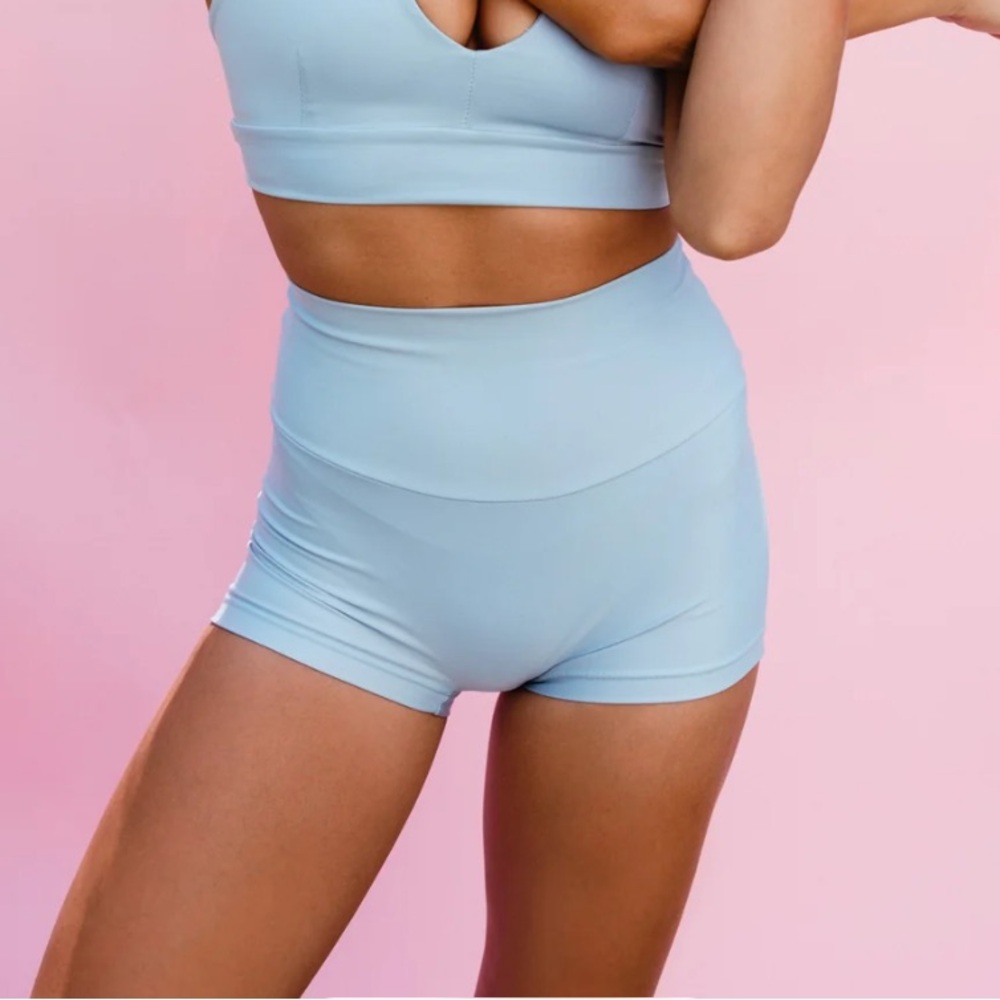 Skatie Kiki Sculpt Active Shorts- Baby Blue